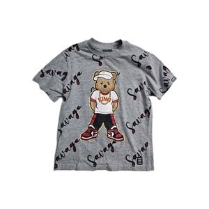 Phat Farm Boys Bear Savage The  Gray Logo 8 NWT
